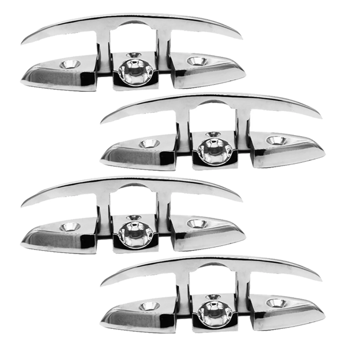 

Stainless Steel Cleat Foldable Boat Cleats Folding Deck Mooring Cleat Flush Mount Cleat,4PCS,6Inch