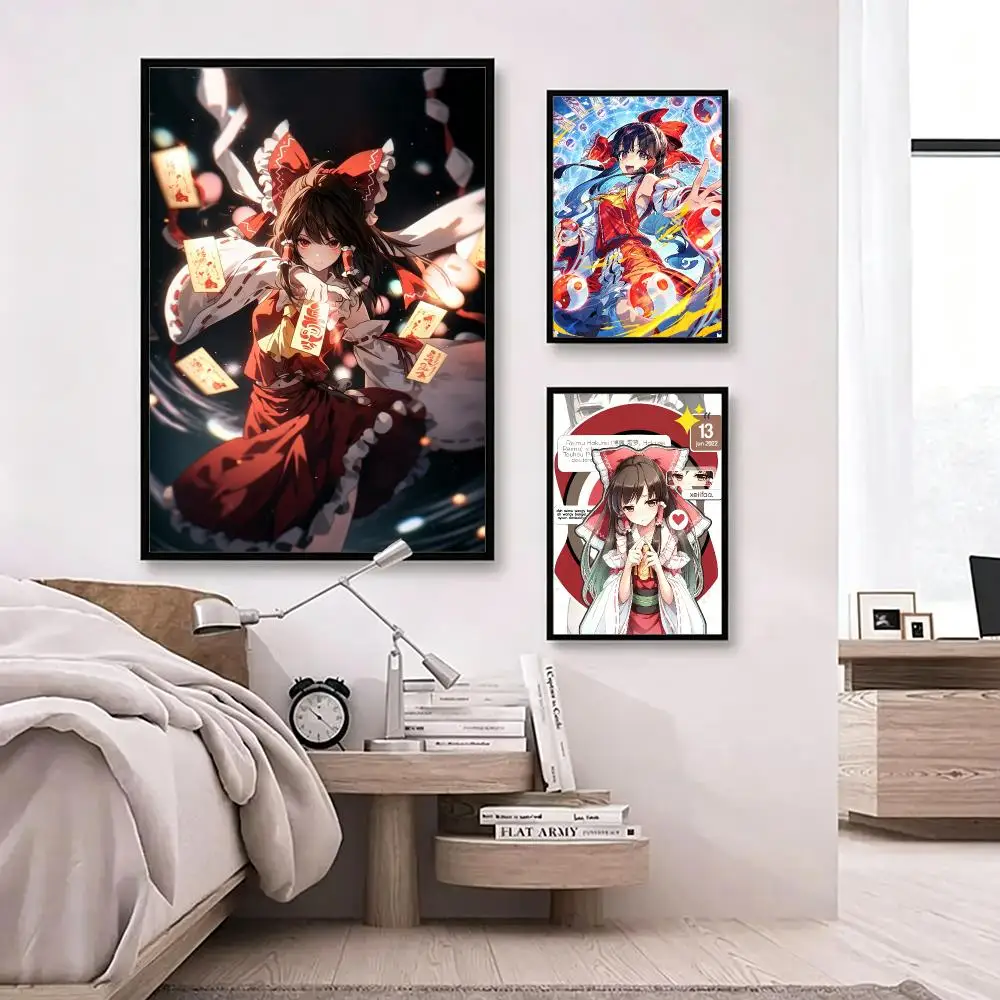 anime Touhou Project Poster Poster HD Waterproof Self-adhesive Art Print Wall Decor for Bedroom Living Room Gift