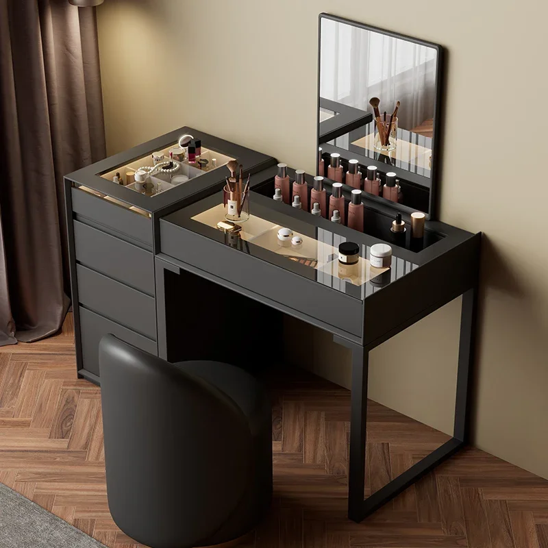 

Minimal Small Vanity Tables Black Nordic Makeup Salon Girl Vanity Tables Bedroom Luxury Compact Schmink Tisch Home Furniture
