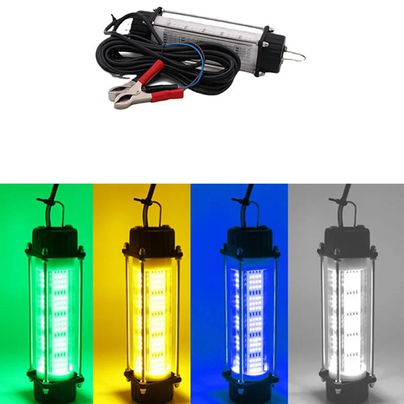DC12V 120W LED Bait Submersible Fishing Waterproof High-Power Fish Underwater White Lure Light Night Fishing Finder