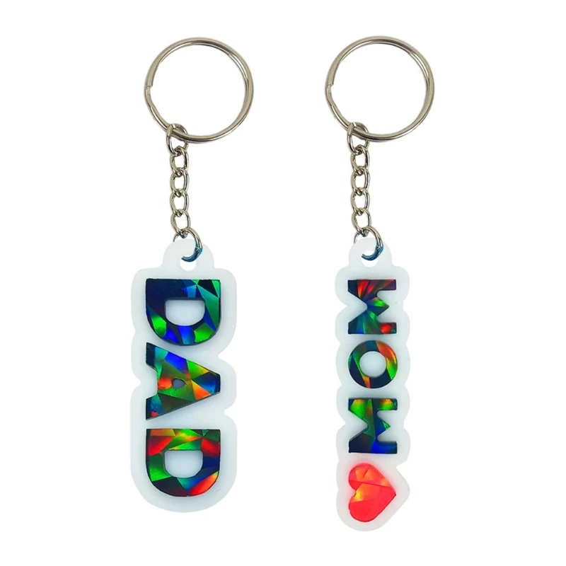 Molde silicona para mamá y papá, adorno luz y sombra, moldes para llavero DIY