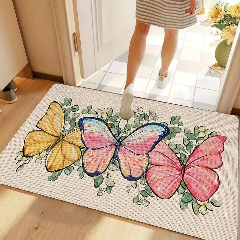 Ocean Beach Throw Blanket Starfish Shell Print Soft Doormat Non Slip Rug Absorbent Carpet For Patio Decor