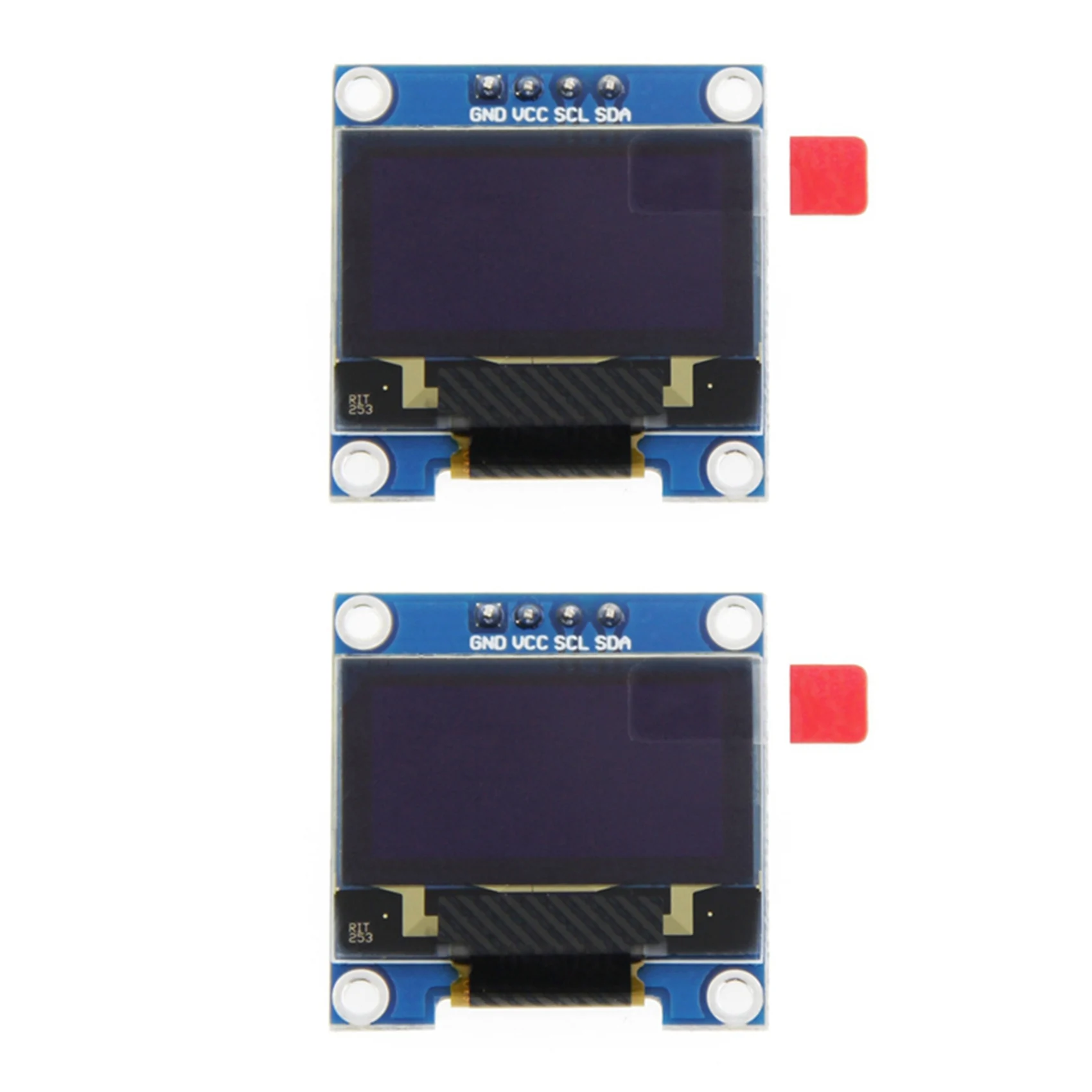 2X 0.96 بوصة IIC I2C المسلسل GND 128X64 OLED LCD LED وحدة عرض SSD1306 لمجموعة اردوينو العرض الأبيض