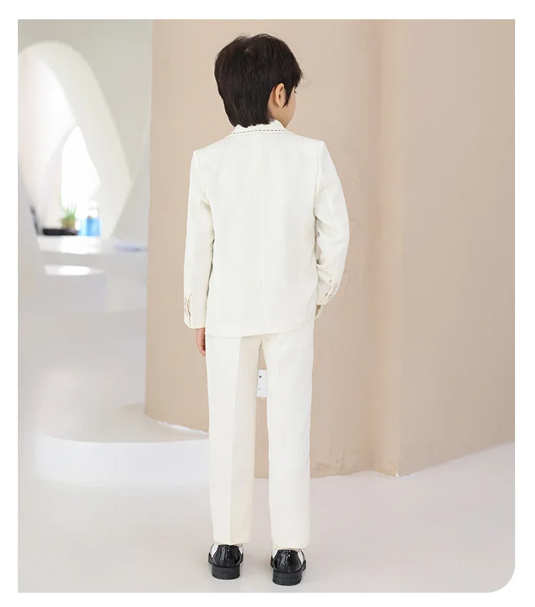Kinderanzug-Set, Britischer Stil Blumenmädchen-Kleid für Einjährige, Jungen-Kostüm für Reden, Klavier, Laufsteg-Performance A5047 – Detail 18