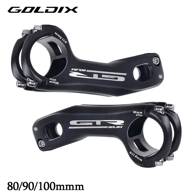 

GOLDIX -17 Degree 80/90/100mm 3D Forging Bicycle Stem Aluminum Alloy Bike Stem for Mountain Bike 31.8mm Handle Bicycle parts