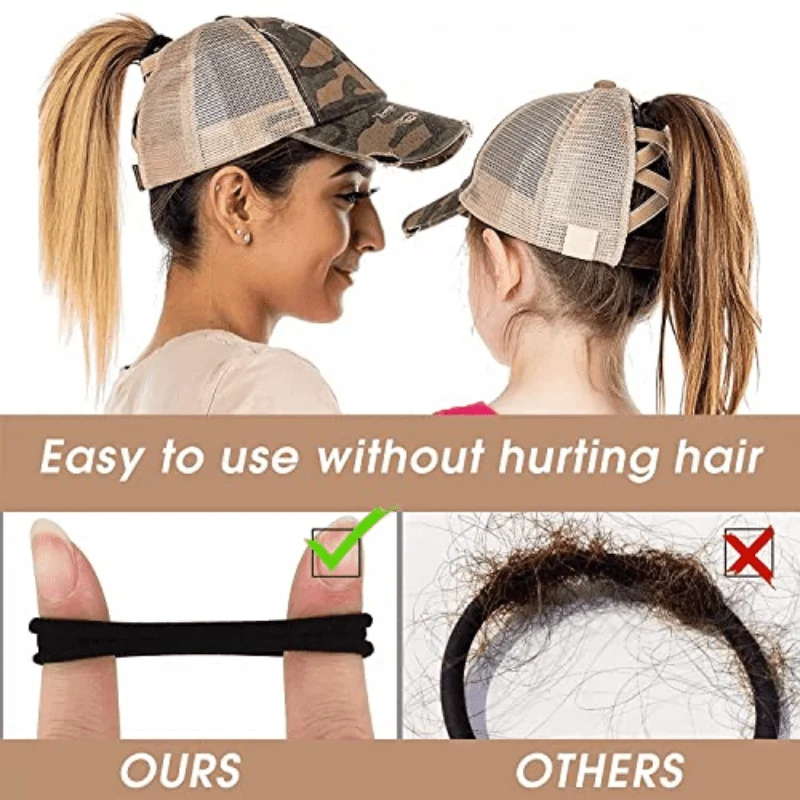 Women's Soft Pink Hair Ties - Non-Slip Grip Hair Bands Pastel Pink Hair for Everyday Gym  PartiesHair for Workout Essentials