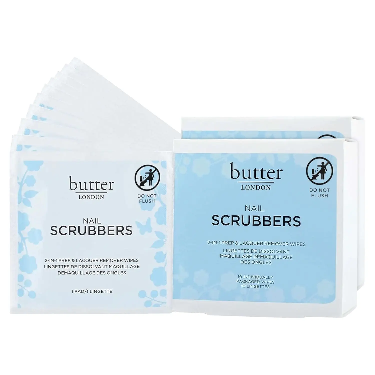 

2-in-1 Nail Polish Remover Pads & Scrubbers - Travel-Friendly, Cruelty-Free, Paraben-Free Gel Polish Remover Wipes