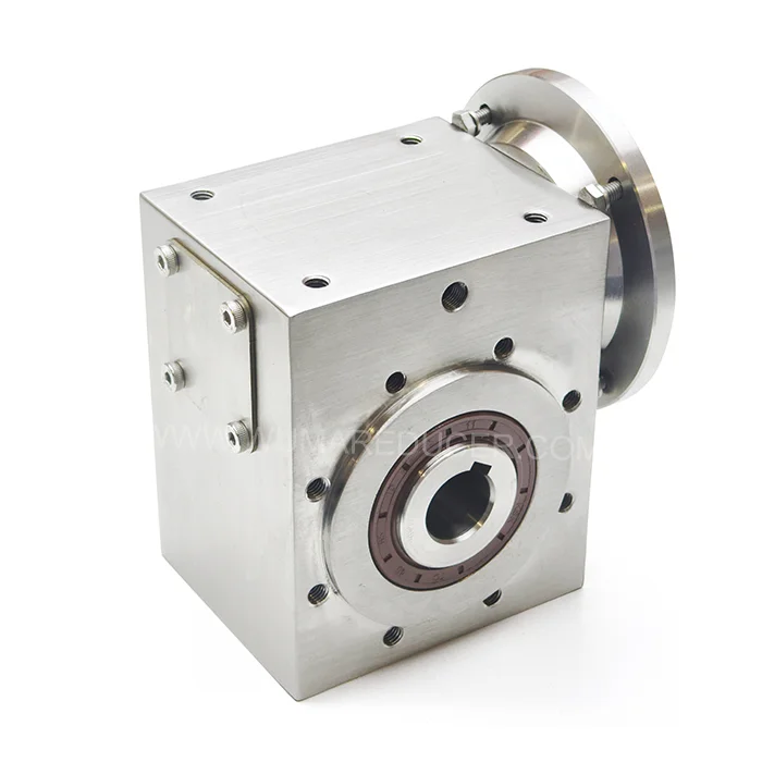 Light Weight  Brand 304 Stainless Steel Housing Synthetic Worm Oil Lubricated Worm Gearbox ODM Customized DC Motor Reducer