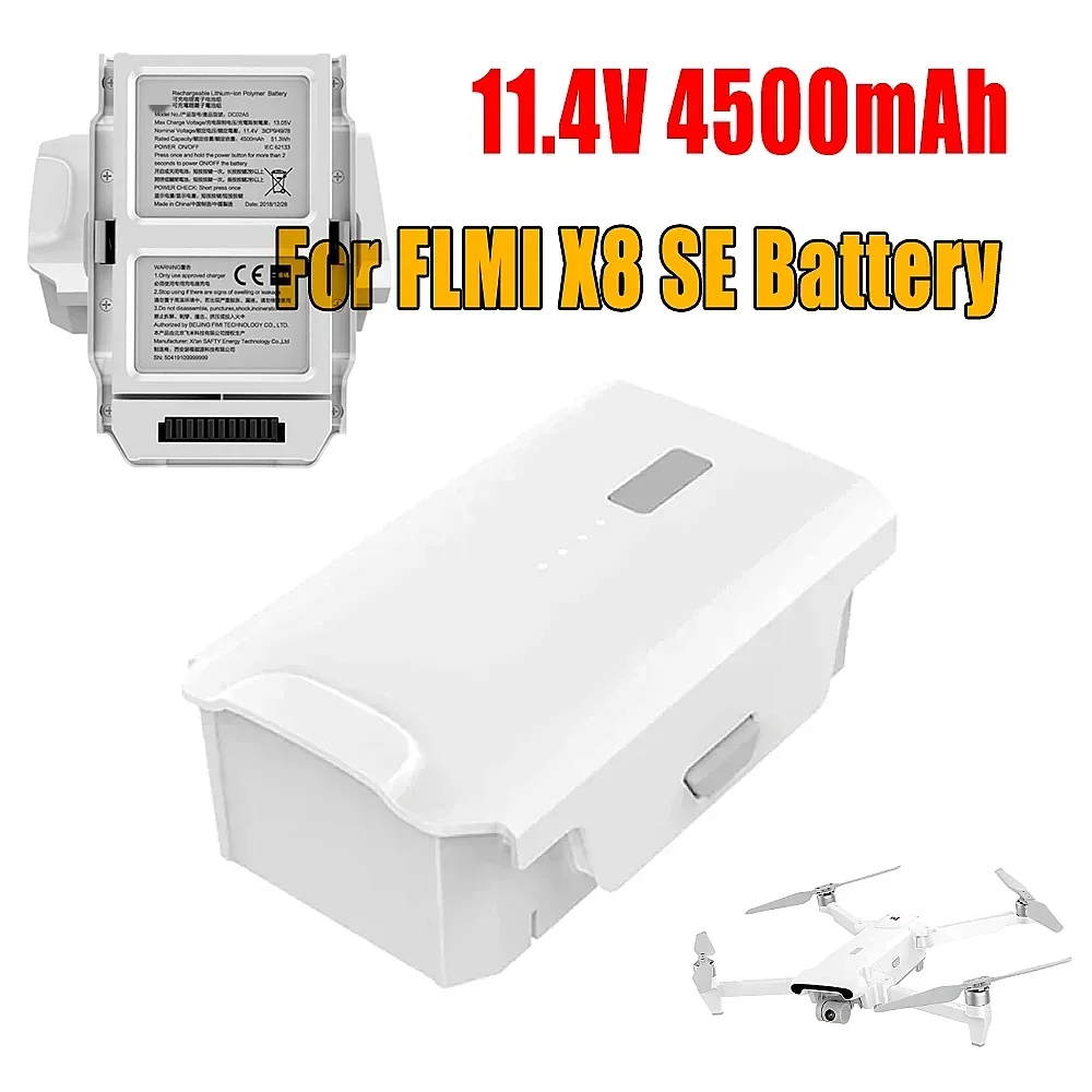 New Drone Battery Pack for FIMI X8SE 2020 / 2022 V2 - 4500mAh Lithium Batteries, Replacement Spare Part for Drone Accessories