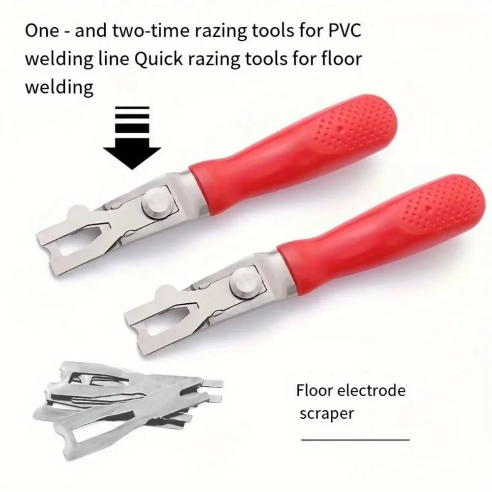 Floor Welding Edge Trimming Tool with Ergonomic Stainless Steel Handle and 3 for blades for PVC and General Commercial Flooring