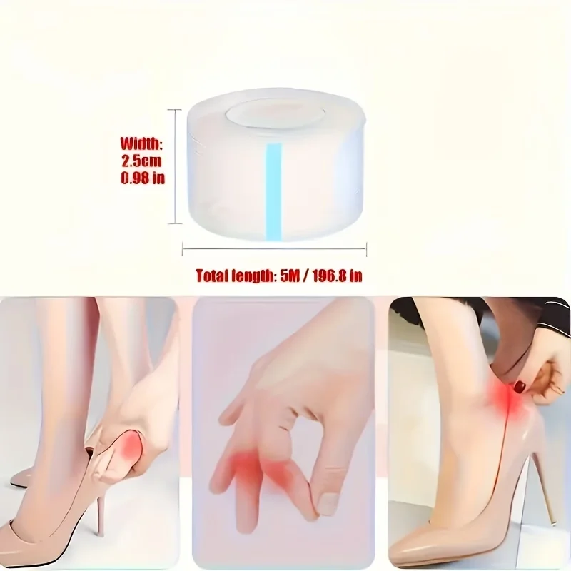 2-Pack Flexible Invisible Protector for Feet and Fingers, Eases Pressure During Long Walks, Perfect for Travel & Shoe Comfort
