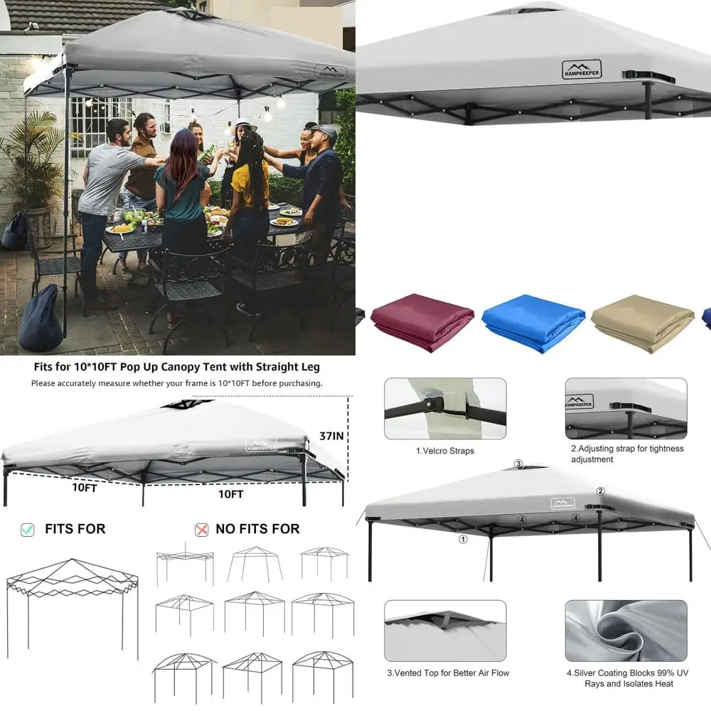 

Выдвижной навес из белого полиэстера 10x10 футов с вентиляционным отверстием и регулируемыми ремнями для защиты от ультрафиолета на открытом воздухе