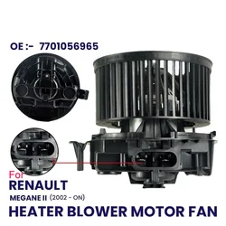 Ventilador do motor do ventilador com ar-condicionado, Renault Megane MK2, 7701056965, AC 02-On