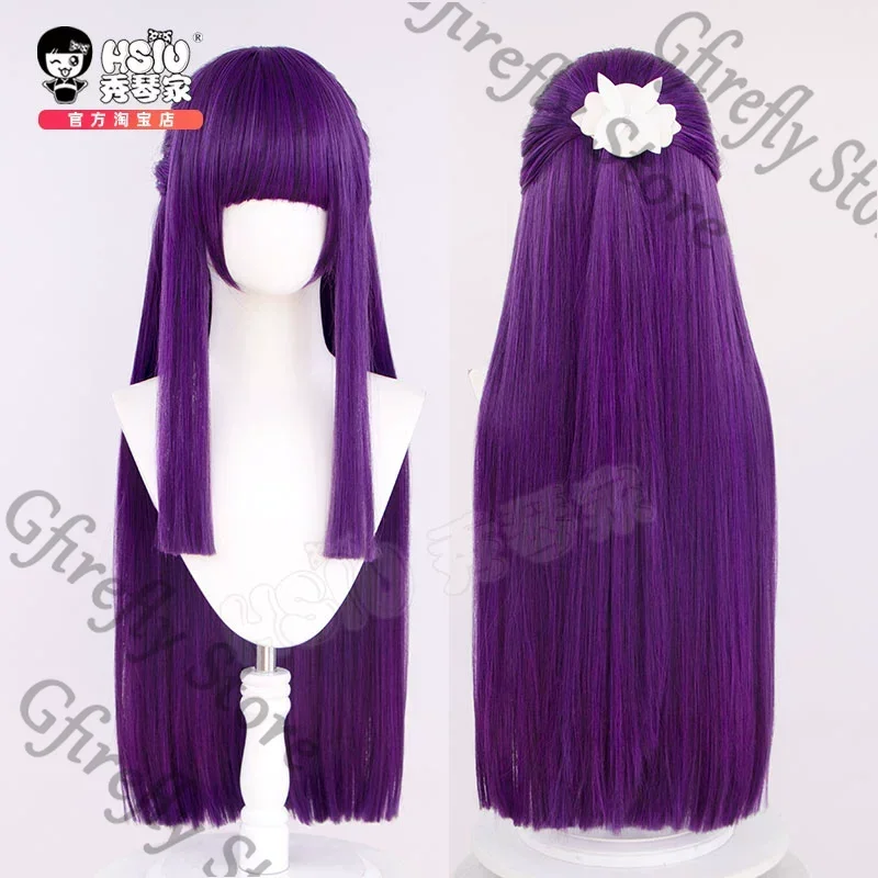 

Frieren: Beyond Journey's End Costumes Wig Long Hair Toupee Special Dark Purple Hairpiece Periwig Ornaments Hallowmas Comic-con