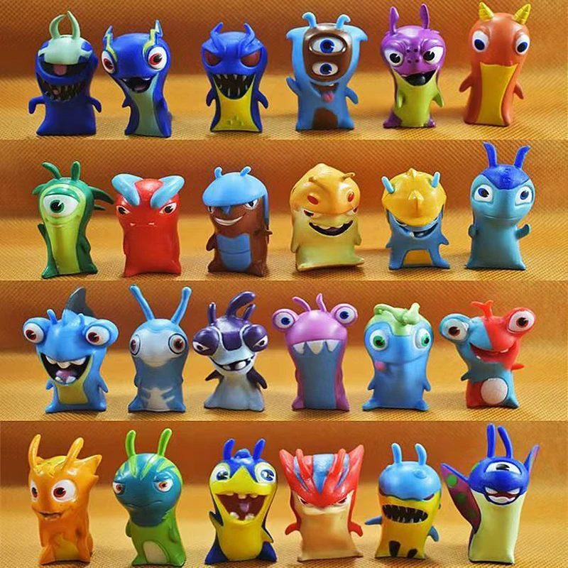 

24pcs Slugterra Slug Magic Beast Monster Kawaii Cute Anime Character Model Series Toy Gift Children Adult Cartoon Elf Anime Toy