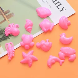 12pcs Play Sand Molds Beach Sand Toys Set Sand Tray Toys Sand Fish Starfish Octopus Molds For Kids(Small/Ocean/ Random Color)