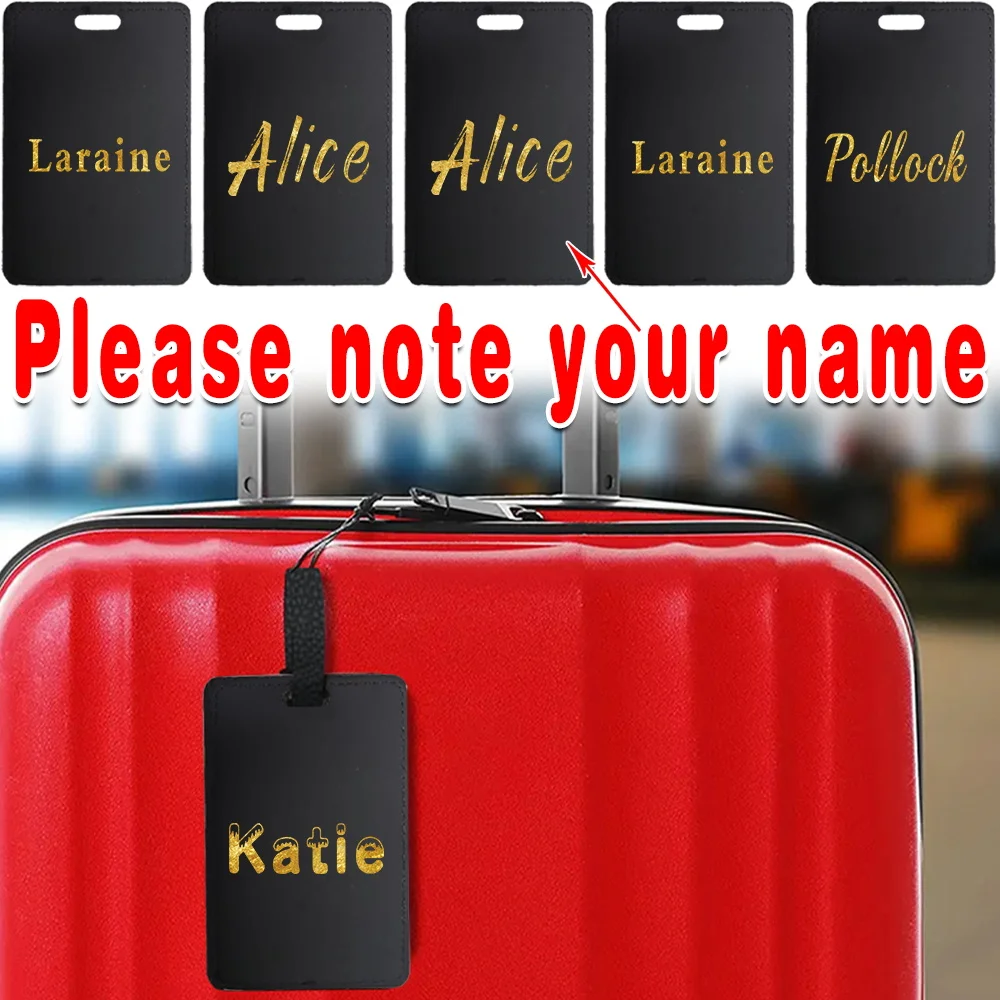 Customized Name Leather Baggage Luggage Tag Airplane Pass Boarding Suitcase Handbag Travel Accessories Identifier Cover Holder