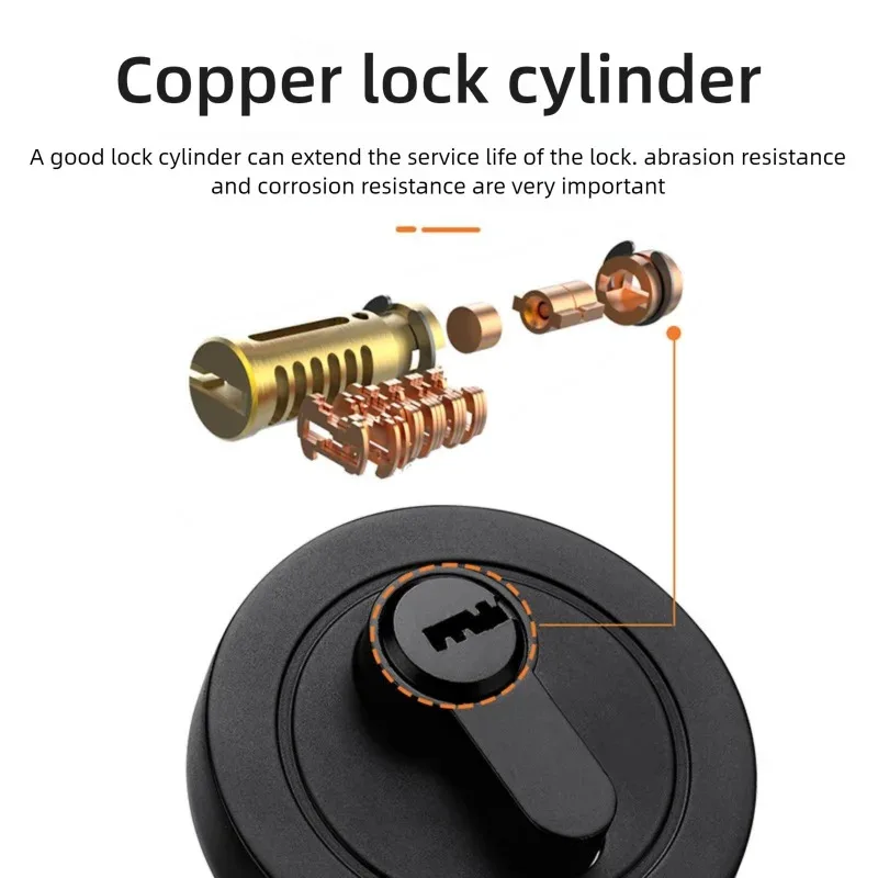 قفل منزلي متعدد الألوان غير مرئي قفل داخلي مضاد للسرقة قفل مخفي من جانب واحد لقفل باب غرفة النوم أو التخزين أو القبو