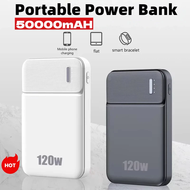 

ONEPLUS 120 Вт 50000 мАч Power Bank большой емкости сверхбыстрая зарядка цифровой дисплей внешний аккумулятор портативное зарядное устройство для iPhone