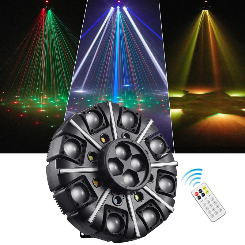 Podiumlicht LED RGBW 150W Party Effect Beam Laser Strobe Light DMX512 Afstandsbediening Voor DJ Disco Bar KTV Kerstmis
