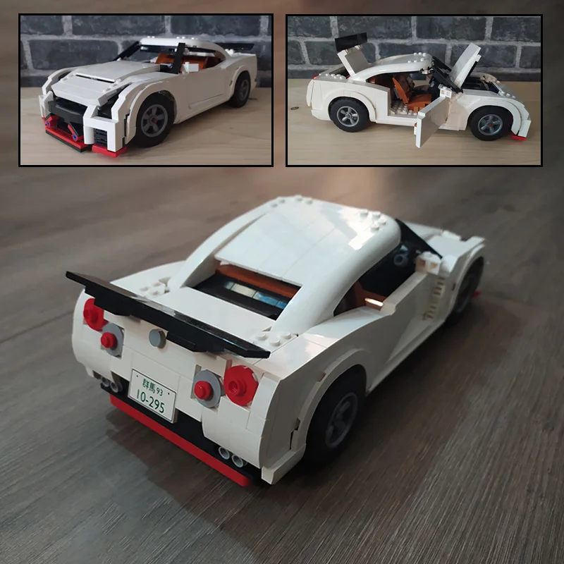 NEW Creative Expert The Iconic Japanese GT-R R35 Racing Sport Cars MOC Building Blocks Assemable DIY Super Racing Toys Gifts