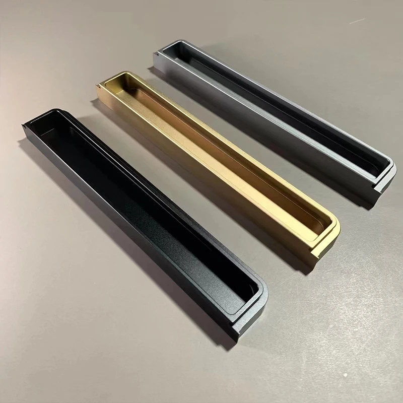 aluminium alloy Underlock handle   SLOTTED EMBEDDED Invisible does not take up space  Multiple styles and colors