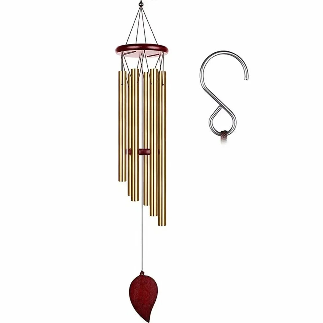 Money Tree 6 Tubes Wind Chimes Bell Good Luck Decorations Home Bell Pendant Home Gardens Courtyards Decorative Lucky Wind Chime