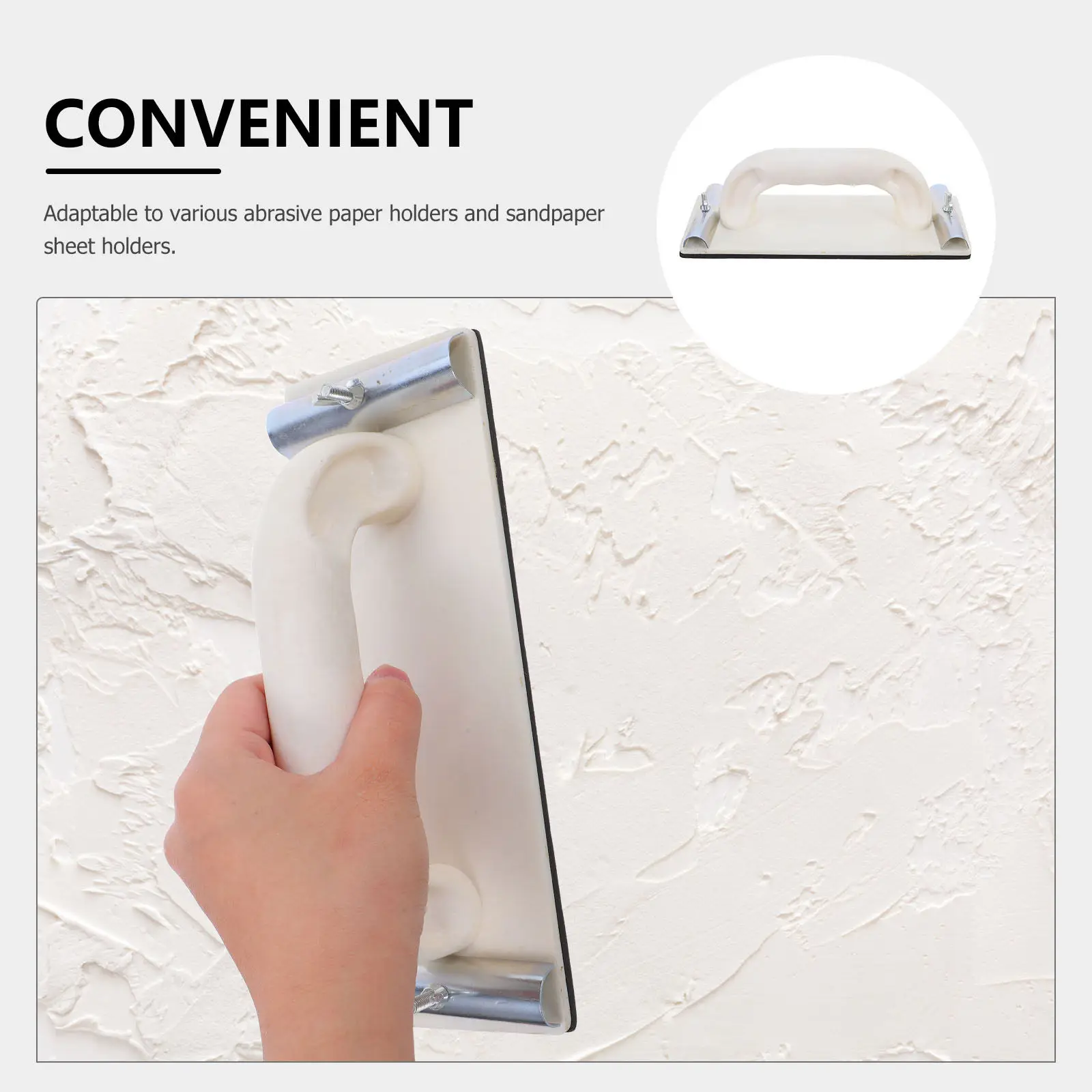 Sandpaper Holder Handle Sanding Block Drywall and Wood Manual Putty Finishing Tool Ergonomic Hand Sander Painting Polishing 9.04