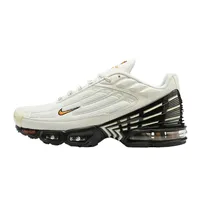 Nike Air Max Plus 3 Non Slip and Durable Fabric Synthetic Leather Sports Mesh Breathable Running Shoes for Men Grey Black Gold