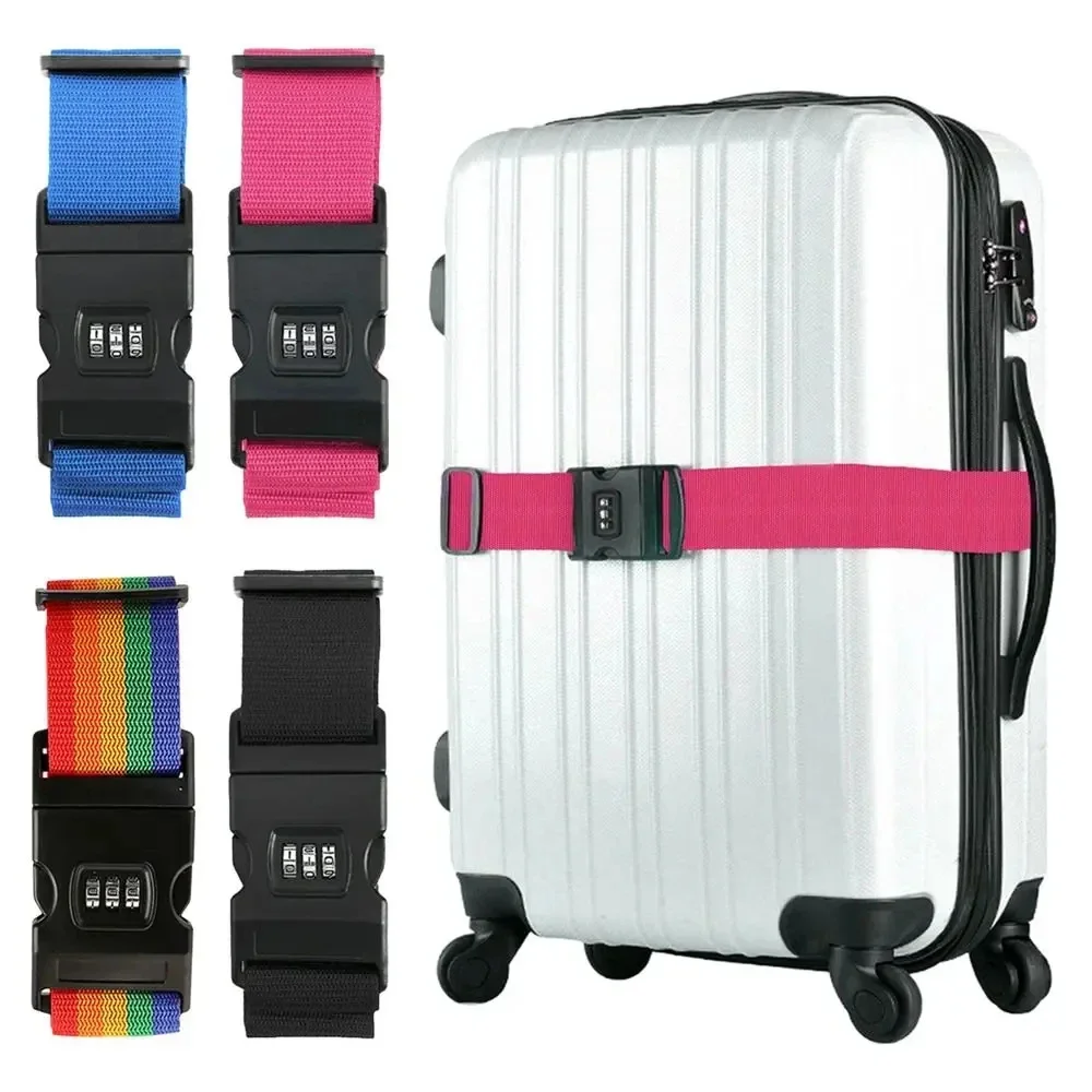 

Adjustable Luggage Belts Strong Elastic Extra Safety Travel Suitcase Luggage Baggage Security Straps Tie Belt Carry On Straps