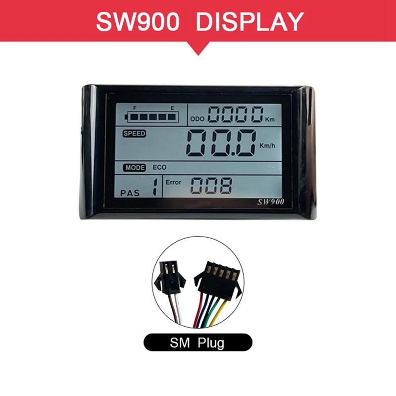 24V 36V 48V 250W 350W Three-Mode 6 Tubes Brushless 17A Controller Throttle Brake Kit With LED SW900 Display E-Bike Parts