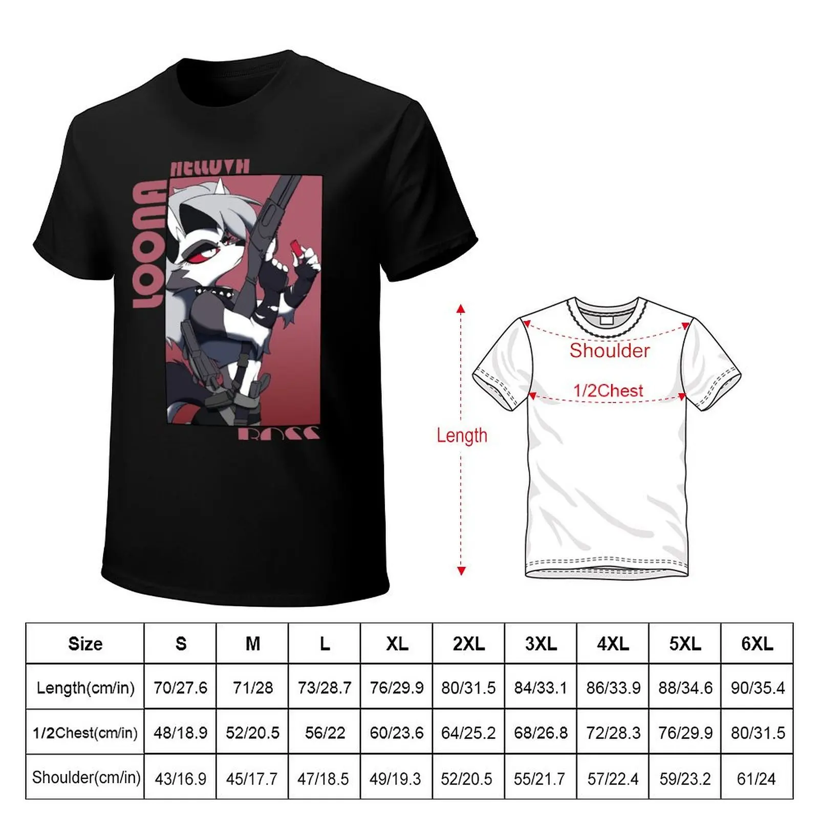Helluva Boss Loona T-Shirt t shirts for man slim fit T-Shirt