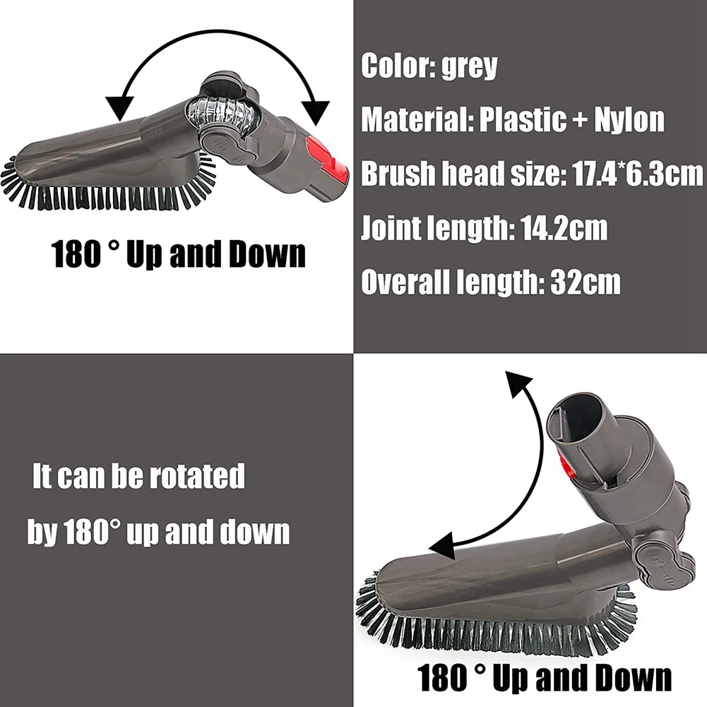 ダイソン用トップノズルブラシ,v7, v8, v10, v11, v15と互換性があり,トップクリーニング,180度の角度
