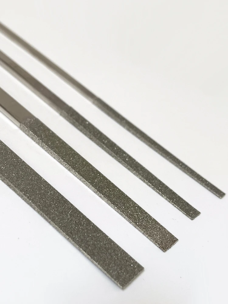 Lime diamantée ultra-fine, cône plat, limes d'ébavurage en forme de CF400, outil à main, coupe de moule en gros, enlèvement, motif de feu, 1PC