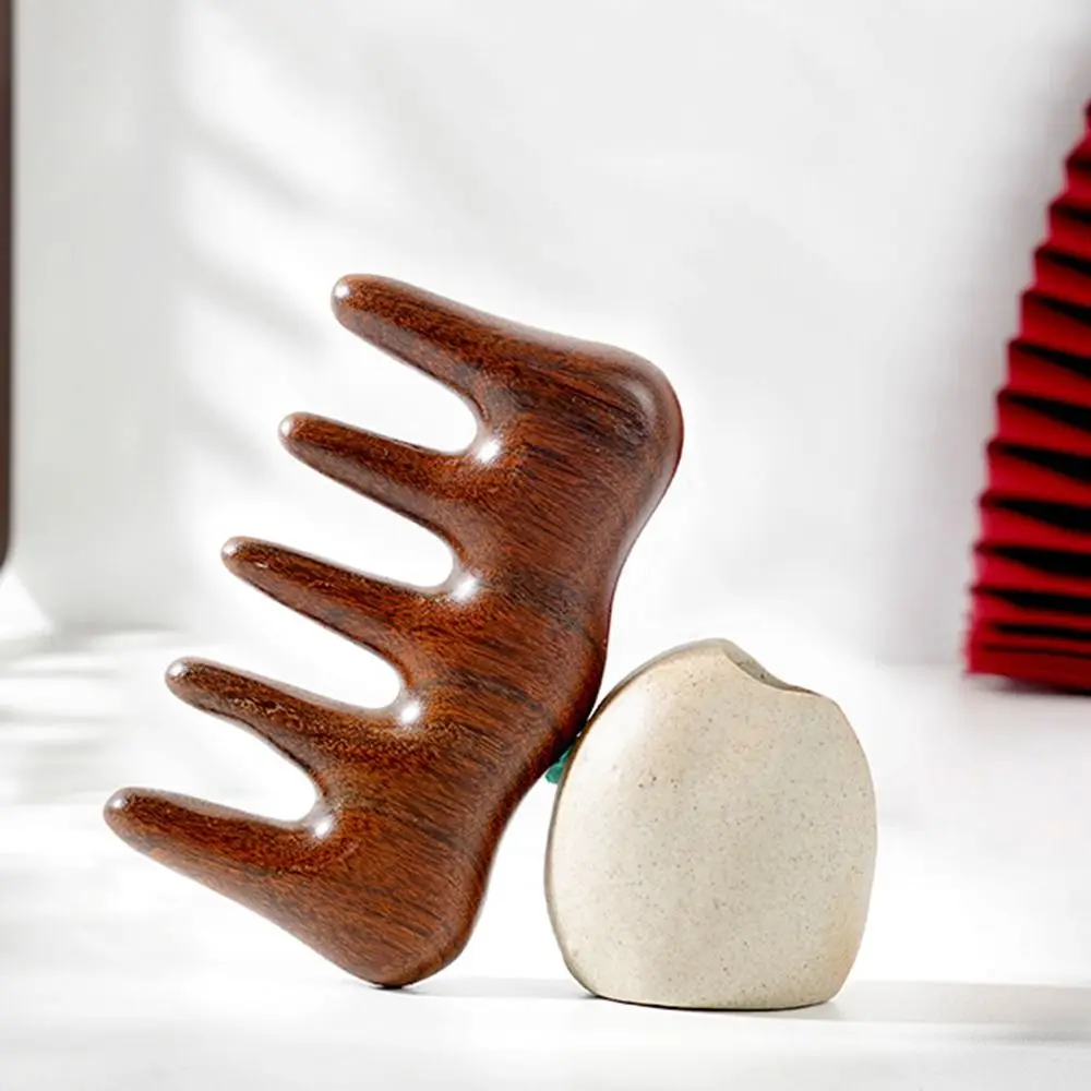 

Meridian Scrapping Sandalwood Massage Comb Anti-static Wooden Wide Teeth Hair Comb Relaxation Therapy Stimulation Reflexology