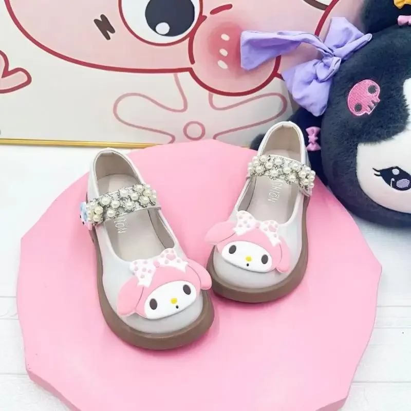 

Spring Autumn Kawaii Sanrio Anime My Melody Children Princess Shoes Sweet Cute Cartoon Soft Fashion Shoes Gifts for Girls