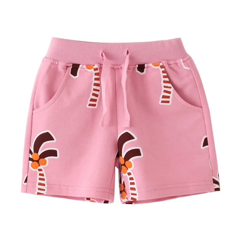 Jumping Meters 2-7T All Print Girls Shorts Summer Drawstring Kids Animals Shorts Baby Pants Children's Clothing