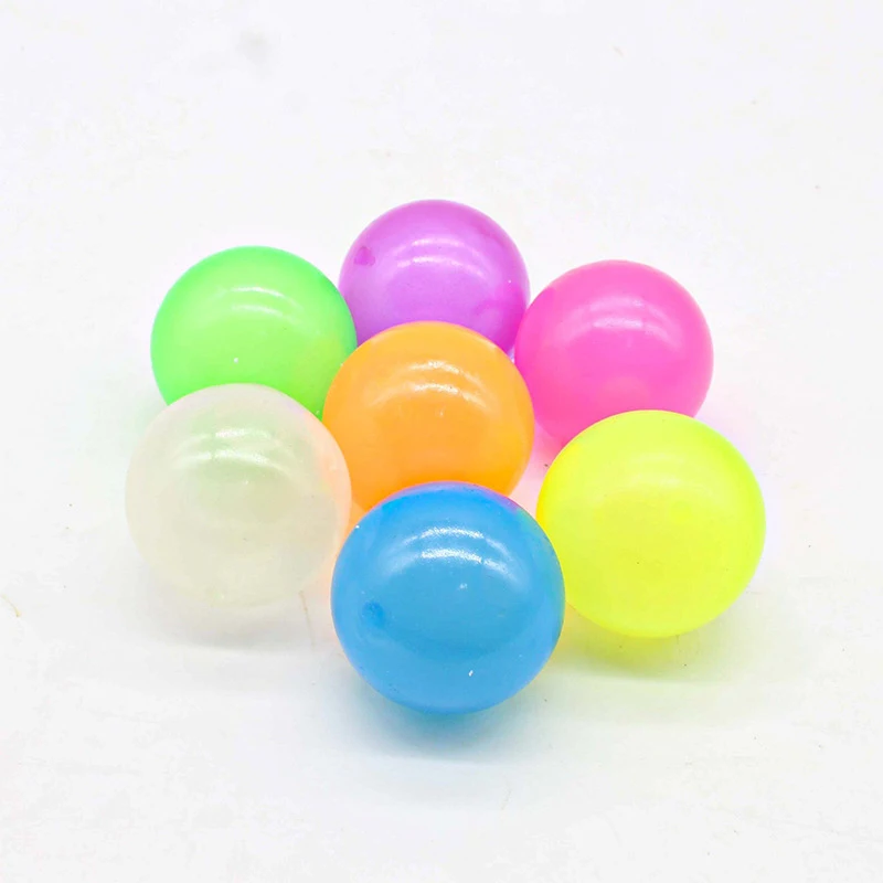 6Pcs Of Luminous Ceiling Adhesive Target Interactive Balls For Venting And Pressure Reducing Toys With Sticky Grip(Color Random)