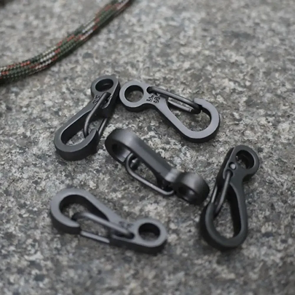 Stainless Steel Snap Hook Climbing Carbiner Hooks Professional Carabiners D Shape Mini Spring Fastener Key Ring EDC Accessorie