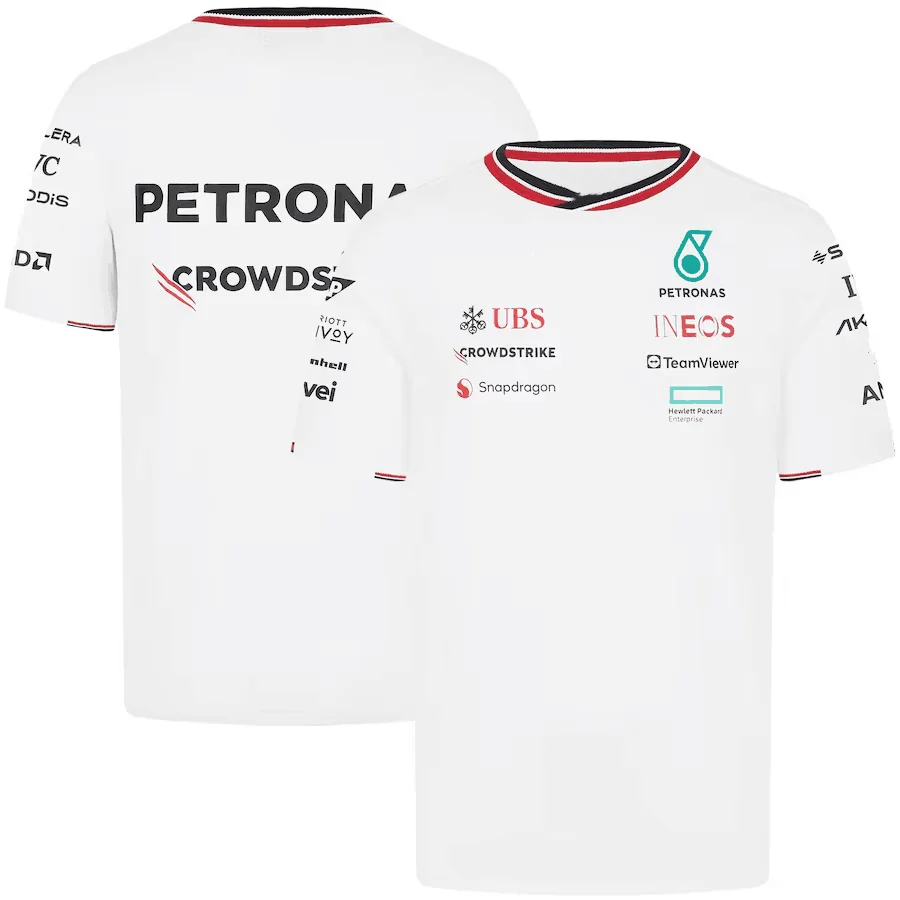 FORMULA1 F1 2024 Team Driver T-Shirt - White Breathable Sports Short Sleeve Outdoor Quick Dry T-Shirt