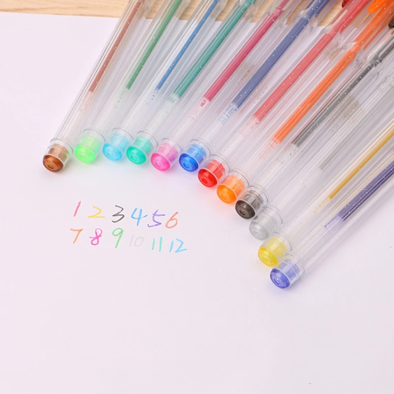 Bolígrafo Gel con Clip neón para fiesta, bolígrafo escritura Color luminoso 0,5mm, 1 ud.