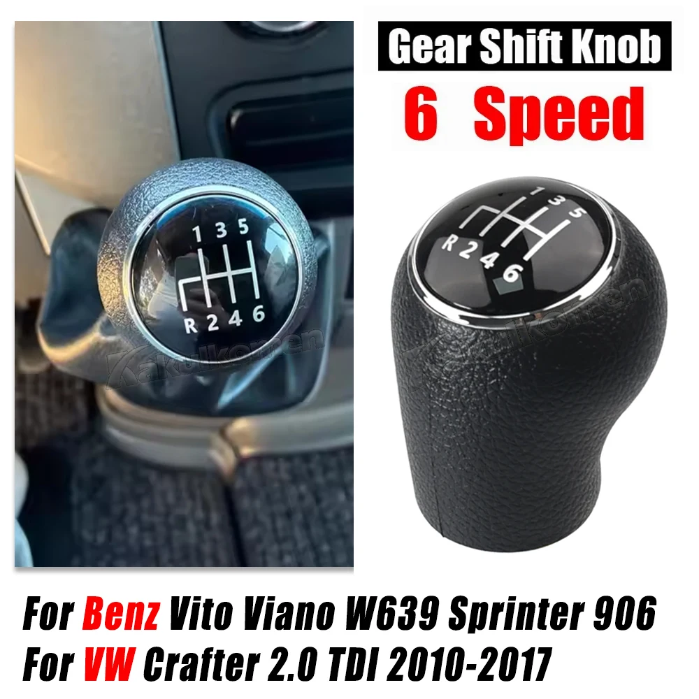 For Mercedes Benz Vito Viano W639 Sprinter 906 Gear Shifter Knob Lever Manual 6 Speed For VW Crafter 2.0 TDI 2010-2017