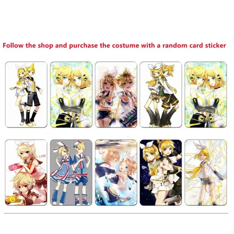 Anime Rin Len Halloween kostiumy Uniform Vocaloid Cosplay żółta peruka najlepsze spodnie mundur odzież Halloween karnawał dla dorosłych dzieci