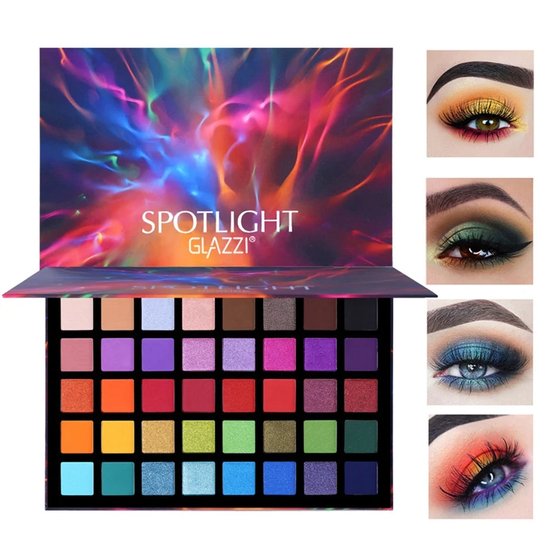 GLAZZI Eye Shadow Palette 40 Color Colorful Artist Shimmer Glitter Matte Pigmented Powder Pressed