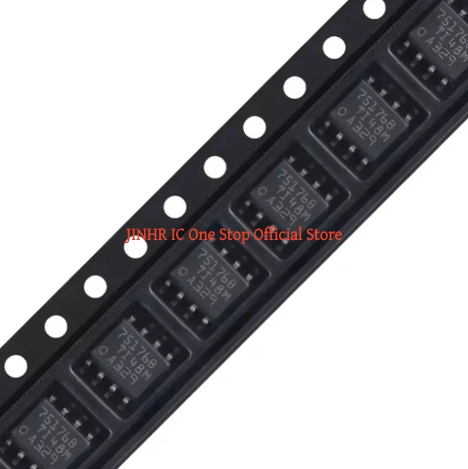 New, 20PCS SN75176 SN75176BDR, Marking 75176B, SOIC-8, Differential transceiver IC