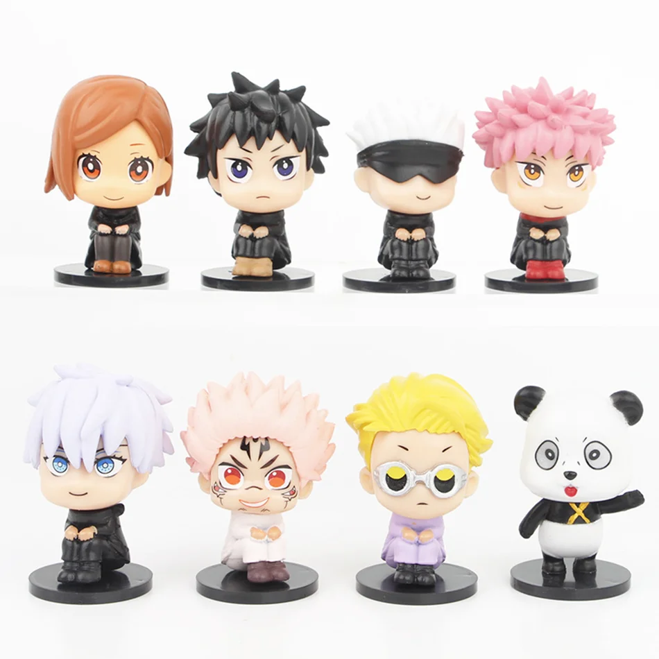 Anime Jujutsu Kaisen Figure Itadori Yuji Gojo Satori Fushiguro Megumi Kugisaki Kawaii Toy Car Decoration PVC Model Gift