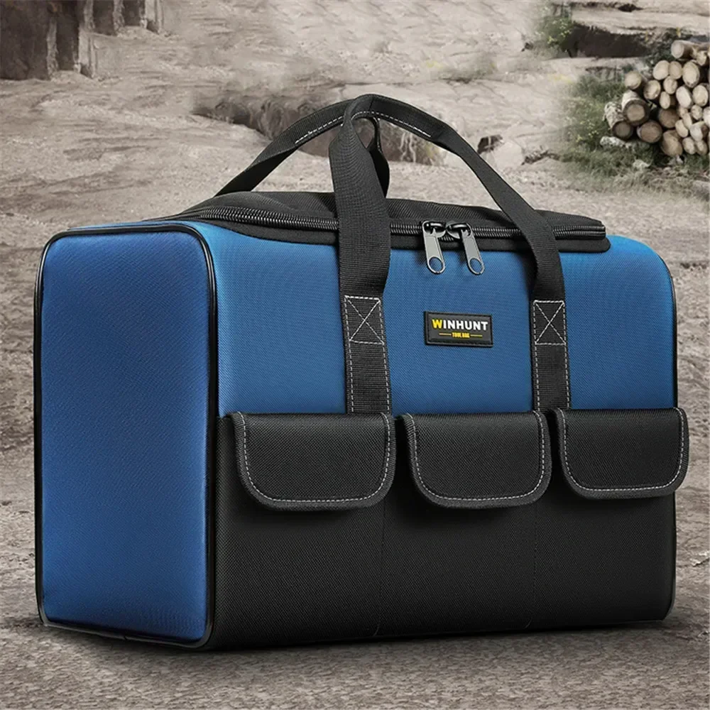 

Pouch Electrician Tools 30% More Capacity Oxford Cloth Tool Bag with Tool Square Waterproof Multi Pockets Tool Organizer 1680D