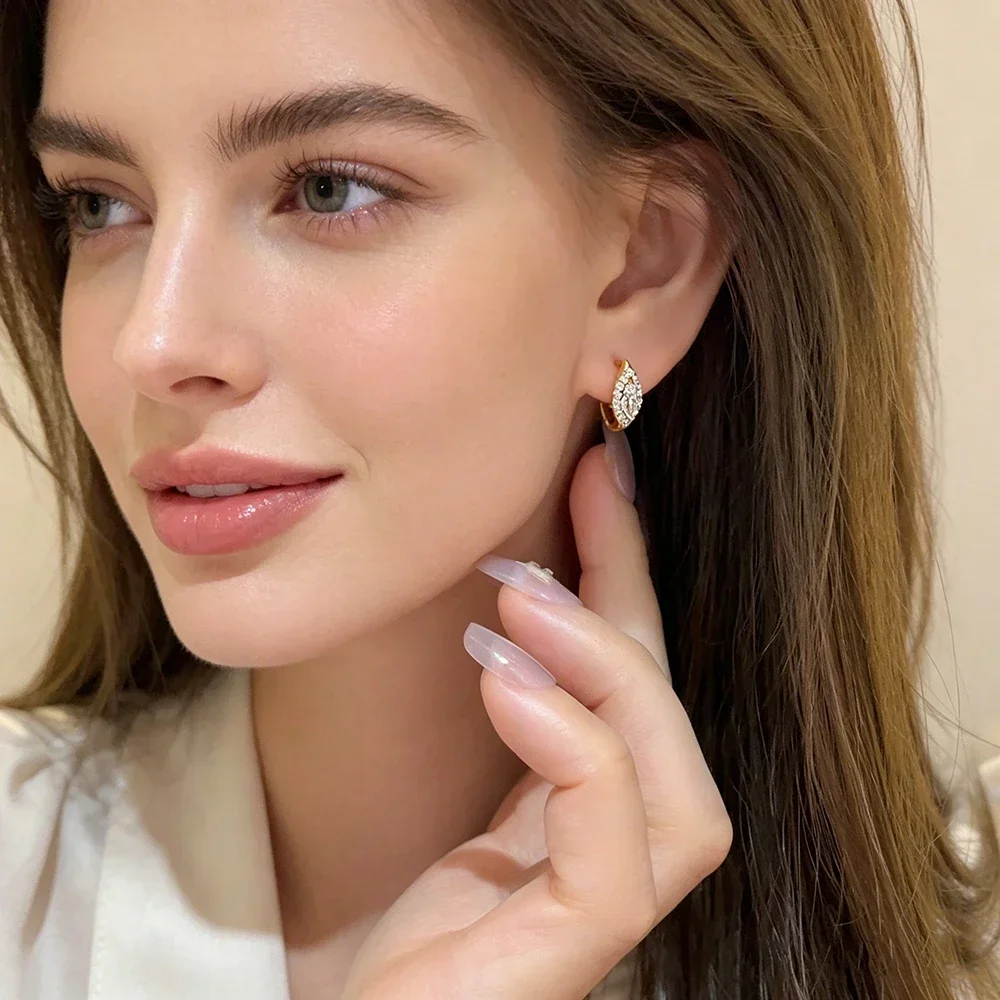 FCGJHW Halo Diamond Stud Earrings 100% S925 Silver High Carbon Zircon Hoop Ear Buckle for Women Wedding Gift Jewelry 2026 6