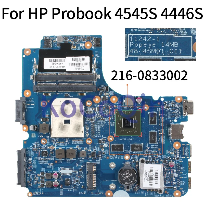 

For HP Probook 4545S 4446S Notebook Mainboard 11242-1 683598-501 683599-601 693102-501 AMD DDR3 Laptop Motherboard Tested