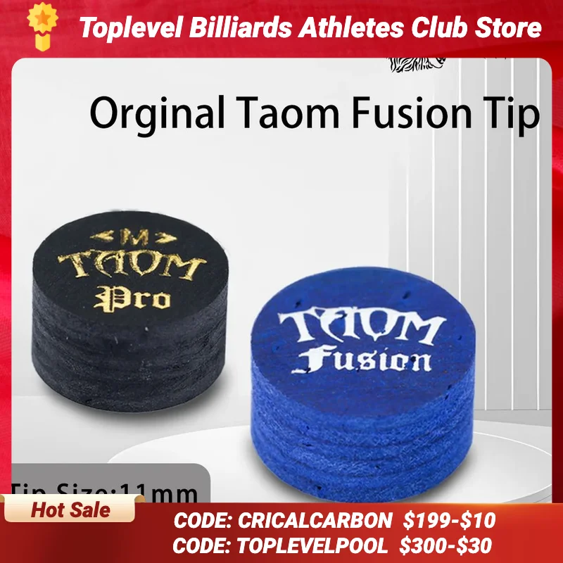 

Taom Fusion Tip Snooker Tips 11mm Finland Pro Tips Medium / Hard Professional for Snooker Cue Stick and Billiard Accessories